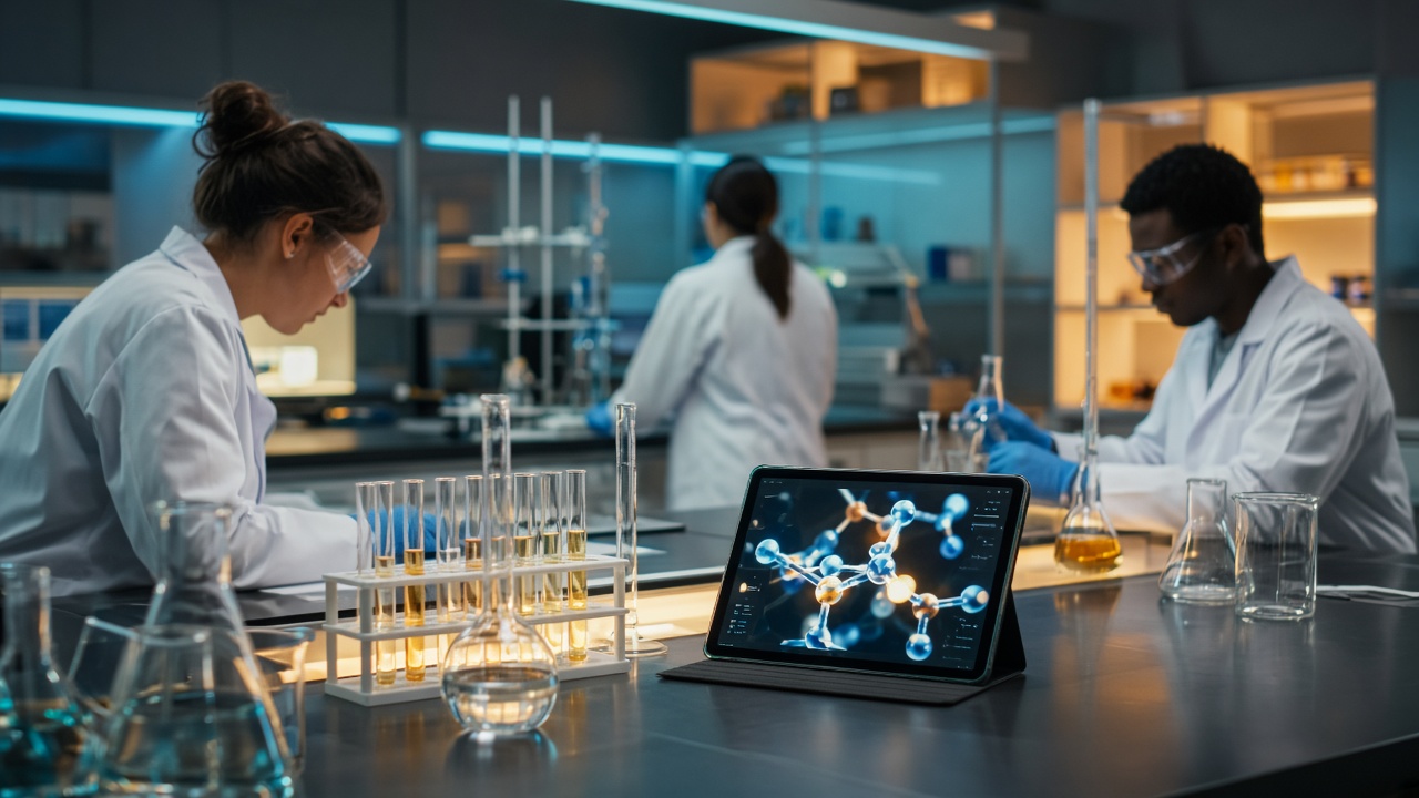 College chemistry laboratory