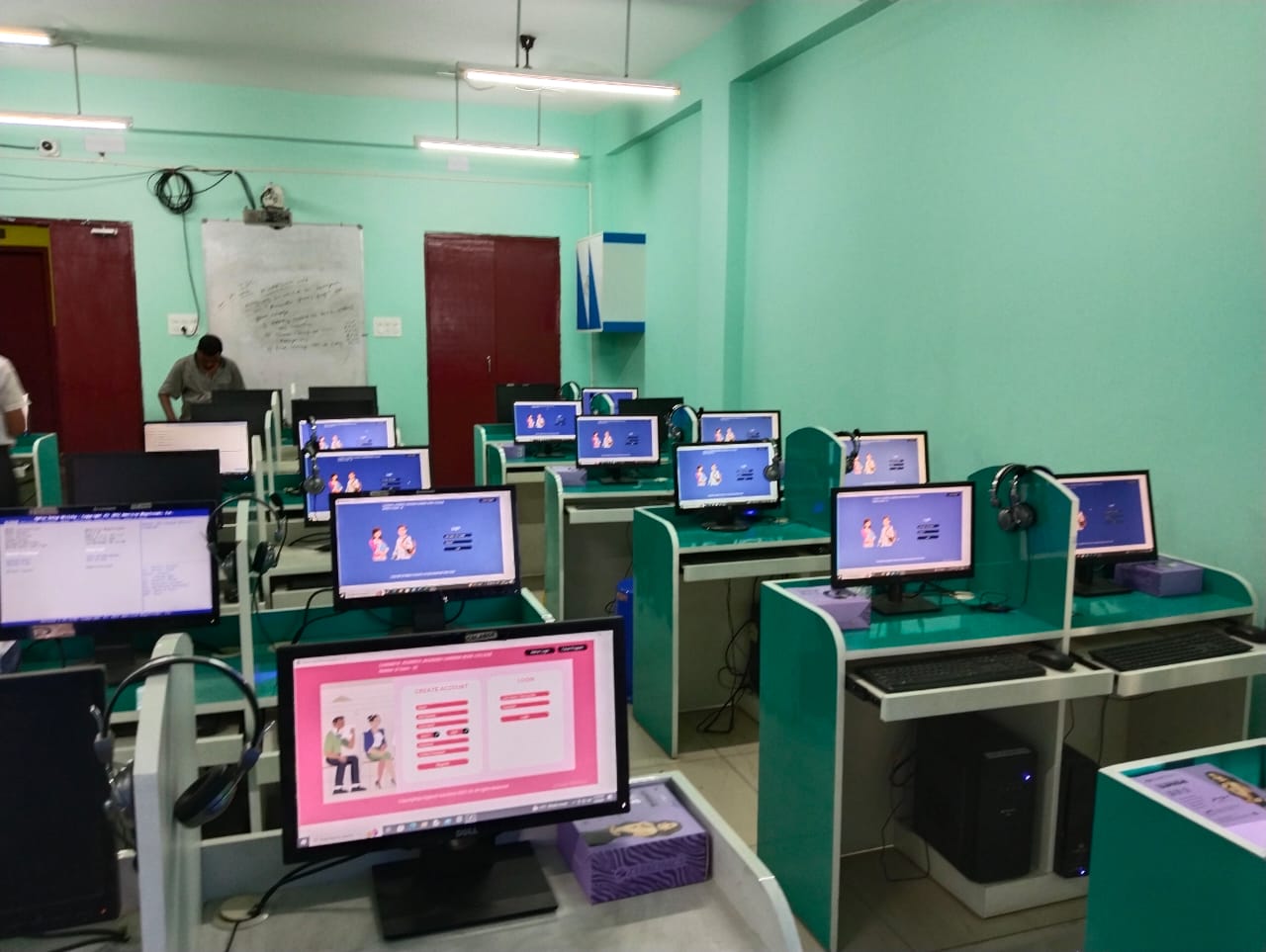 Language lab at AJC Bose College