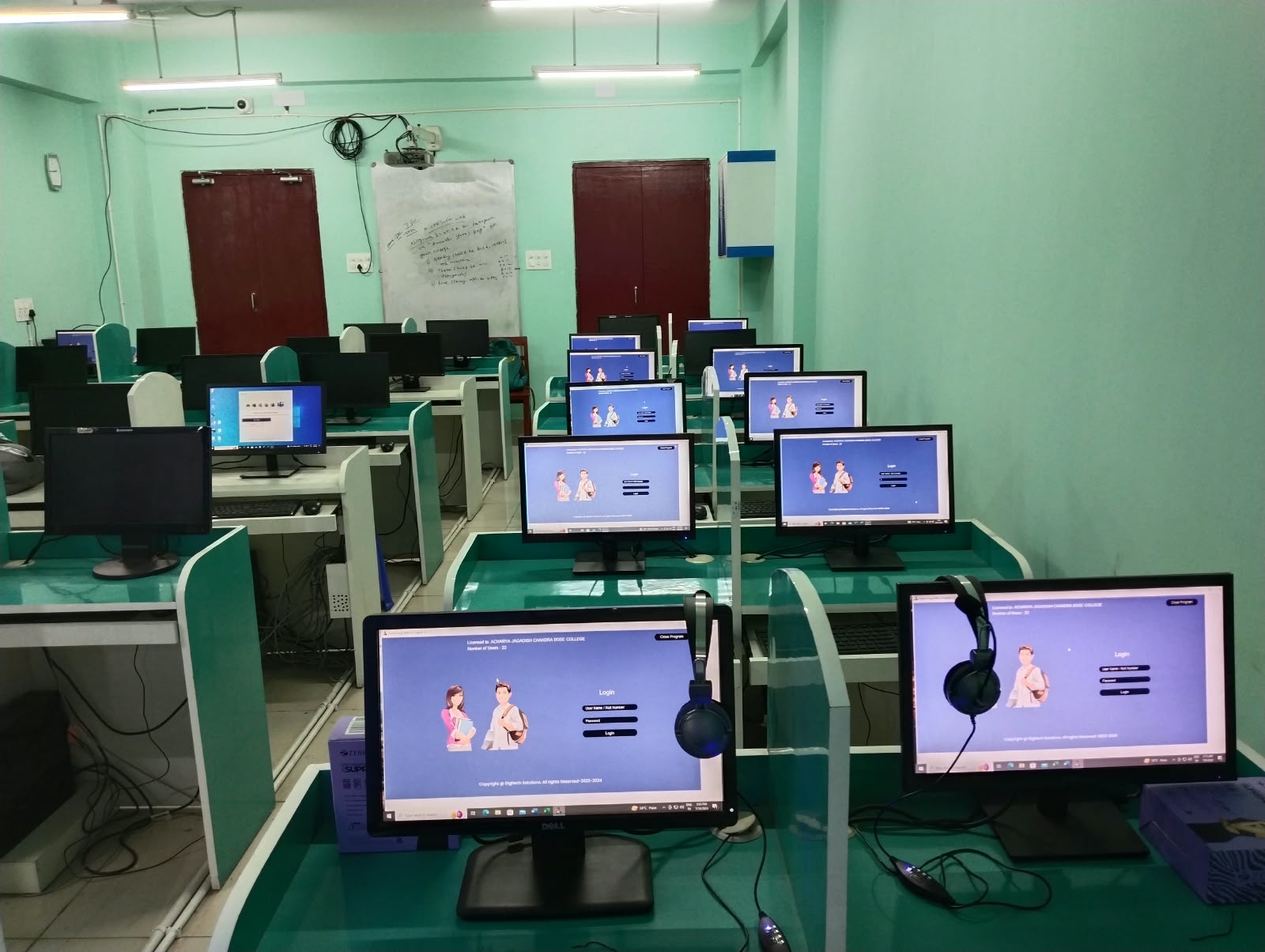 Headset booths at AJC Bose College