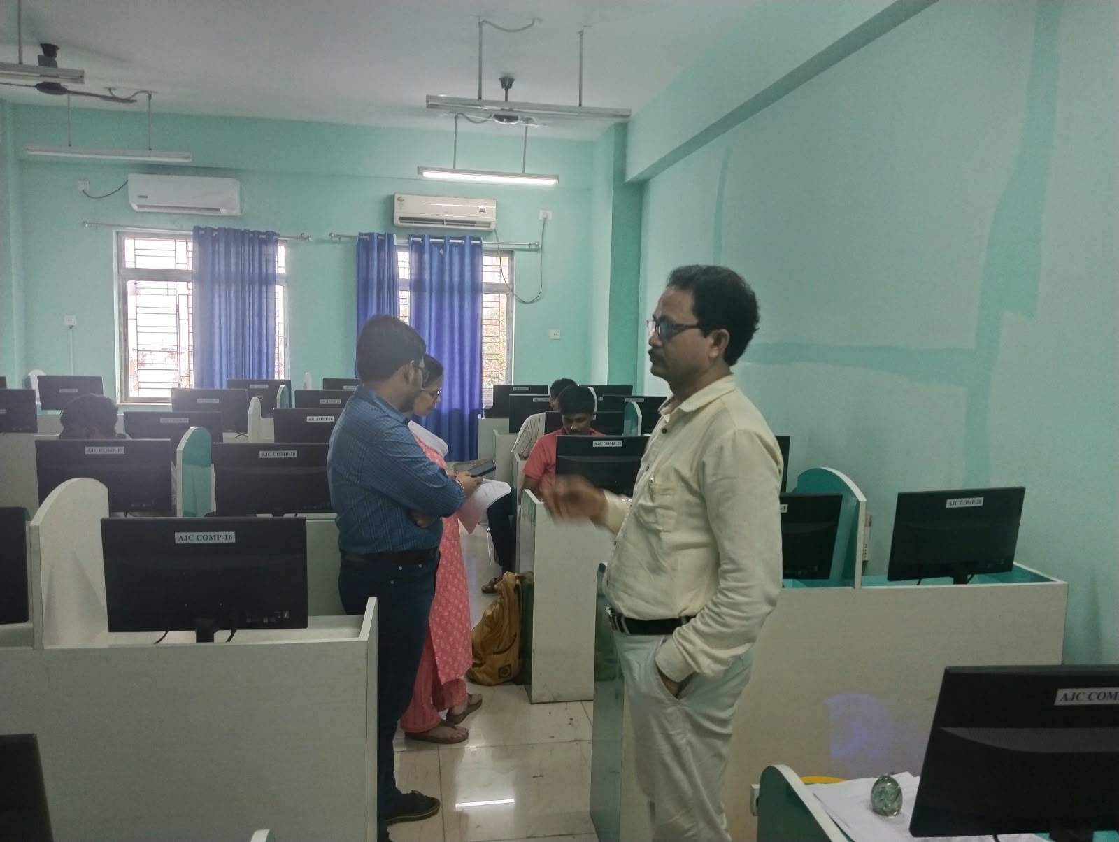 Language lab rows at AJC Bose College