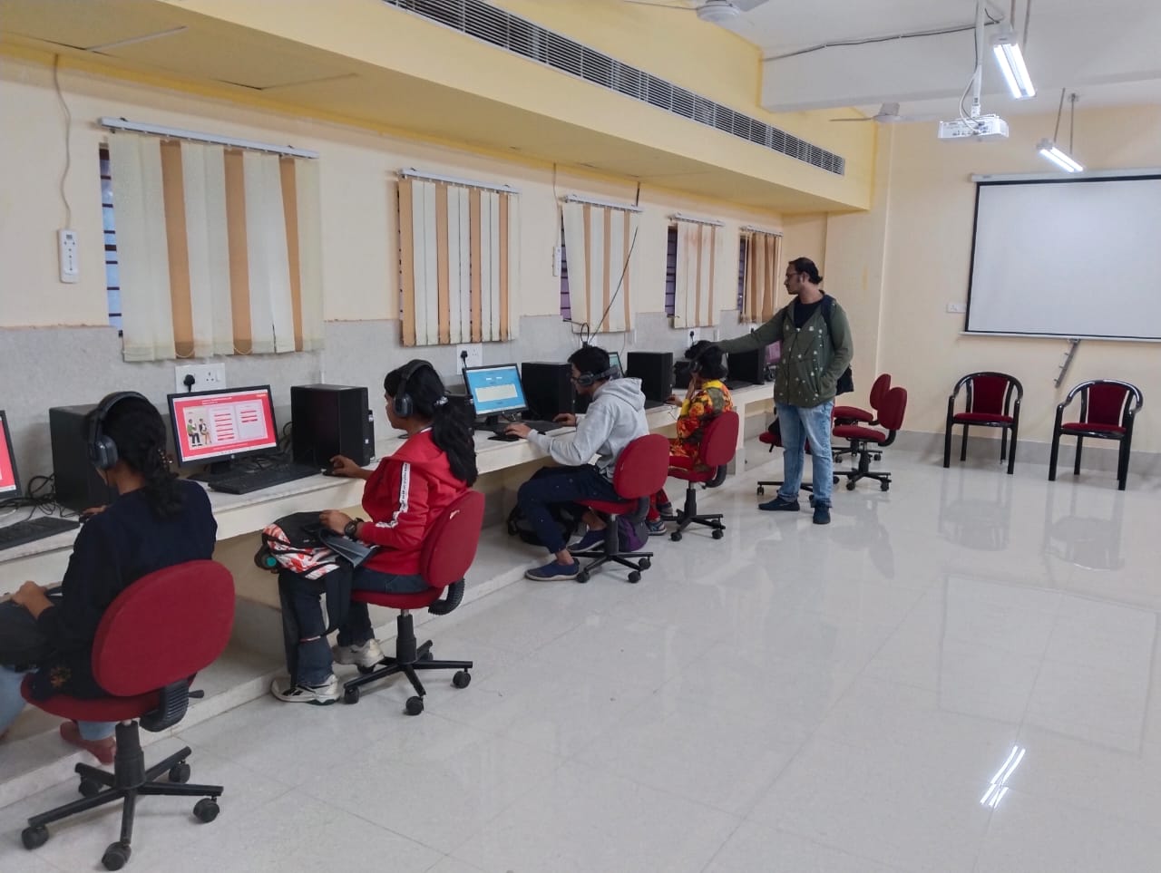 Lab booths at Chandernagore College