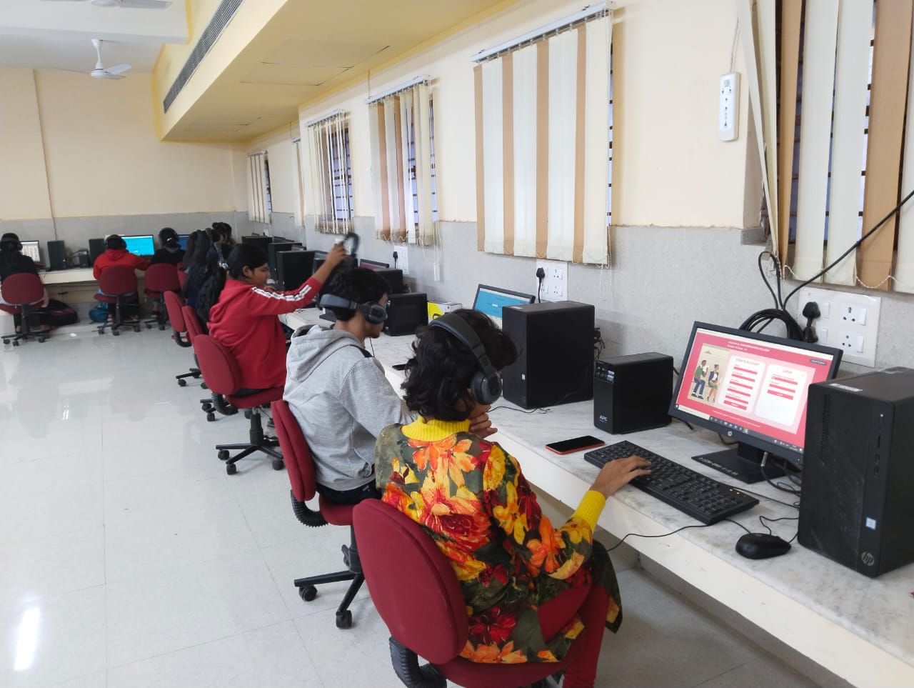 Student stations at Chandernagore College